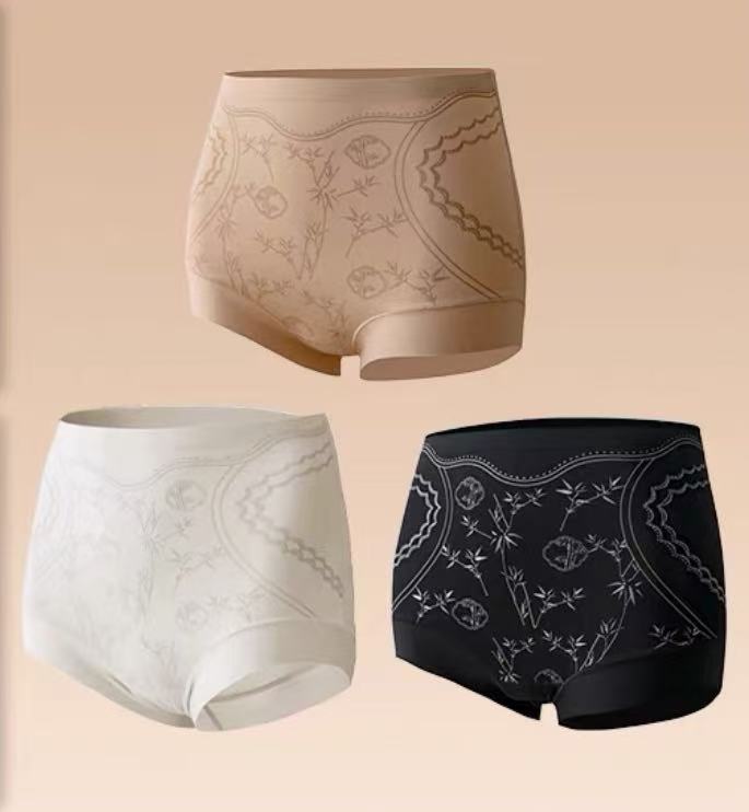 MEIZHAI 3-in-1 Seamless Ice-Silk Women’s Briefs(3-Pack)