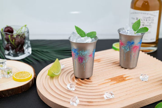 Fireworks Bloom Color-Changing Stainless Steel Cup Set – 2 Pack