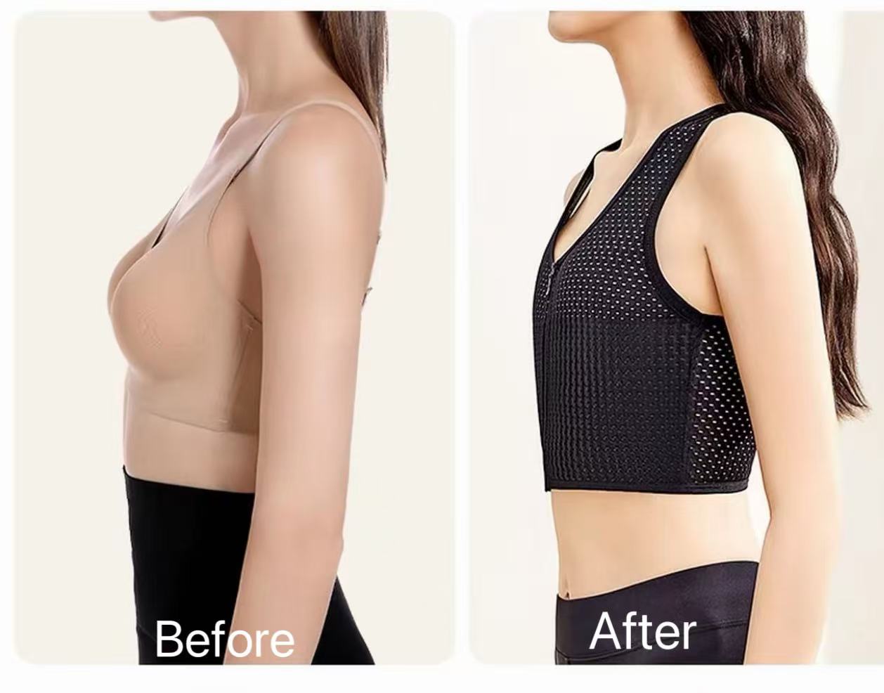 Mesh Graphene Zip Chest Binder | Ultra-Flat & Comfortable