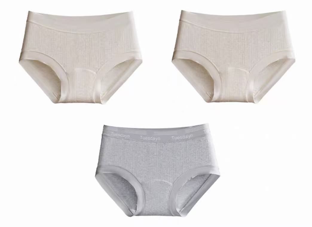 Seamless Pure Cotton Panties – Soft Breathable Everyday Comfort (MEIZHAI) 3-Pack