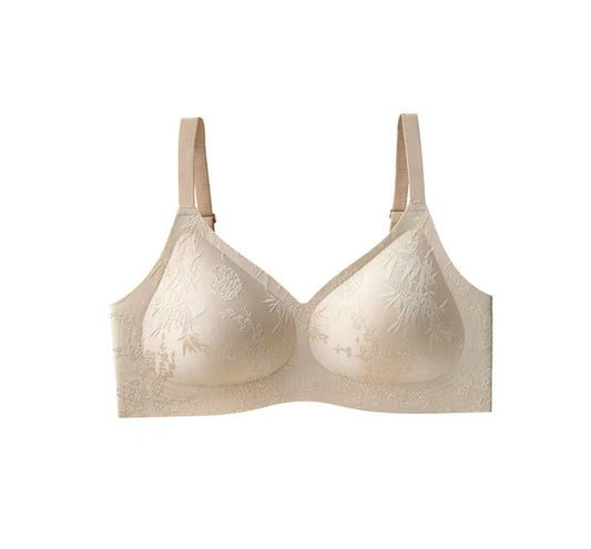 MEIZHAI Wireless Embossed Jacquard Bra