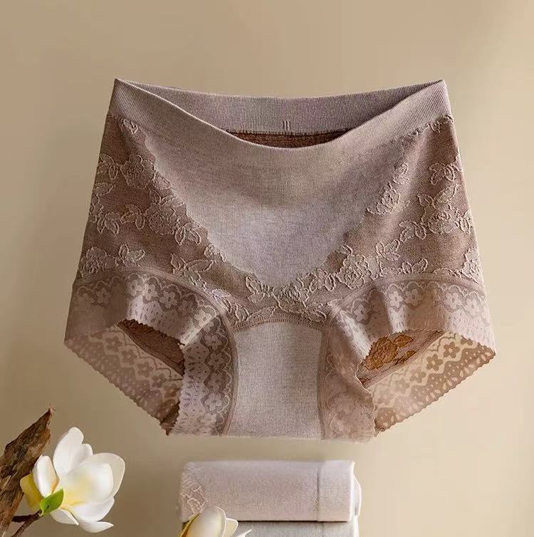 Seamless Jacquard Lace Panties – Soft Comfort Full Coverage (MEIZHAI) 3-Pack