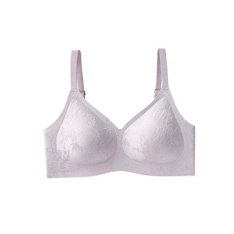 MEIZHAI Wireless Embossed Jacquard Bra