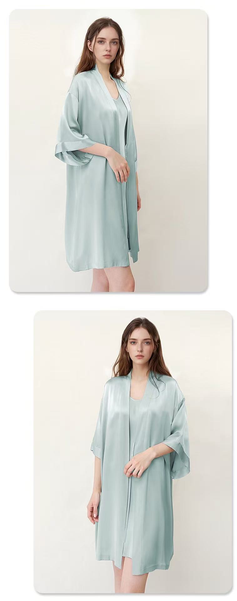 Luxury Pure Mulberry Silk Robe | Elegant Sleepwear for Women