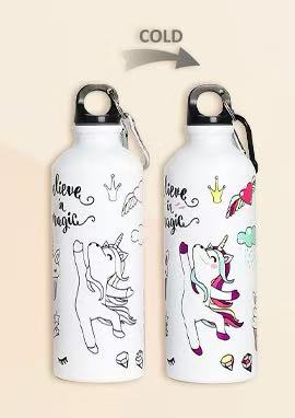 Color-Changing Aluminum Sports Water Bottle – 500ml