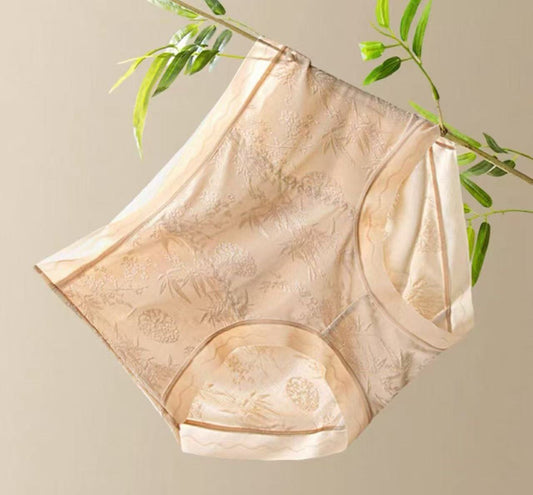 MEIZHAI Embossed Silk  Comfort Briefs(3-Pack)