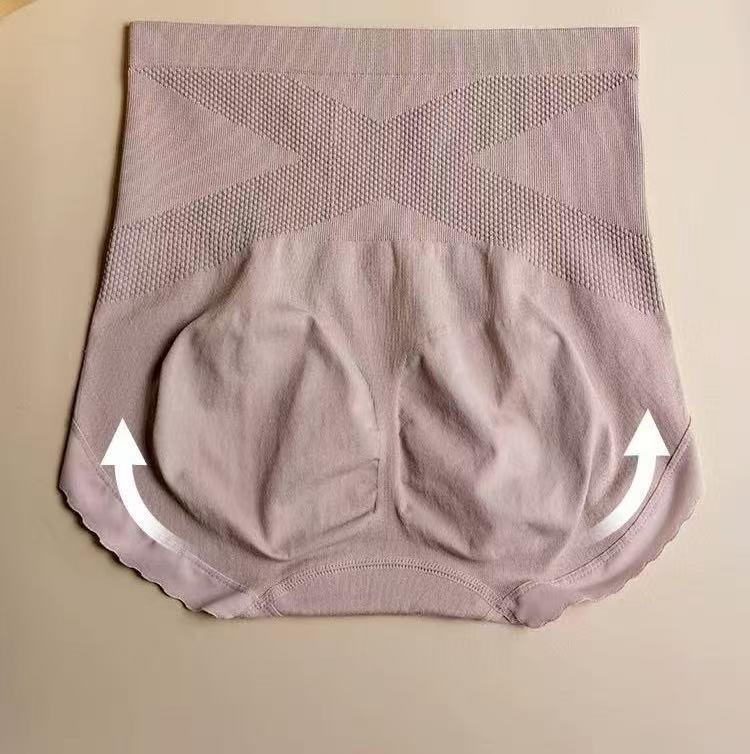 High-Waist Seamless Shaping Briefs – X-Band Tummy Control Sculpt Fit (MEIZHAI) 3-Pack
