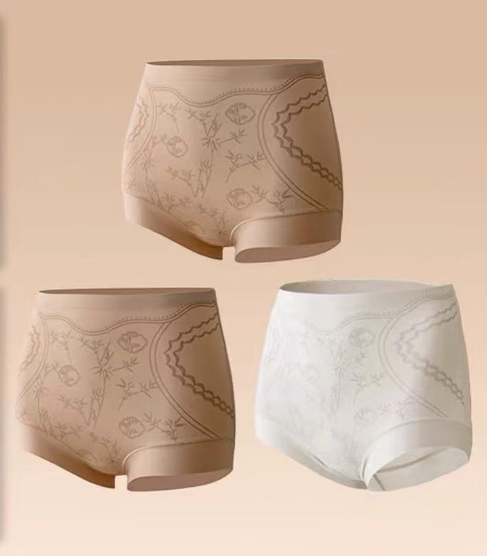 MEIZHAI 3-in-1 Seamless Ice-Silk Women’s Briefs(3-Pack)