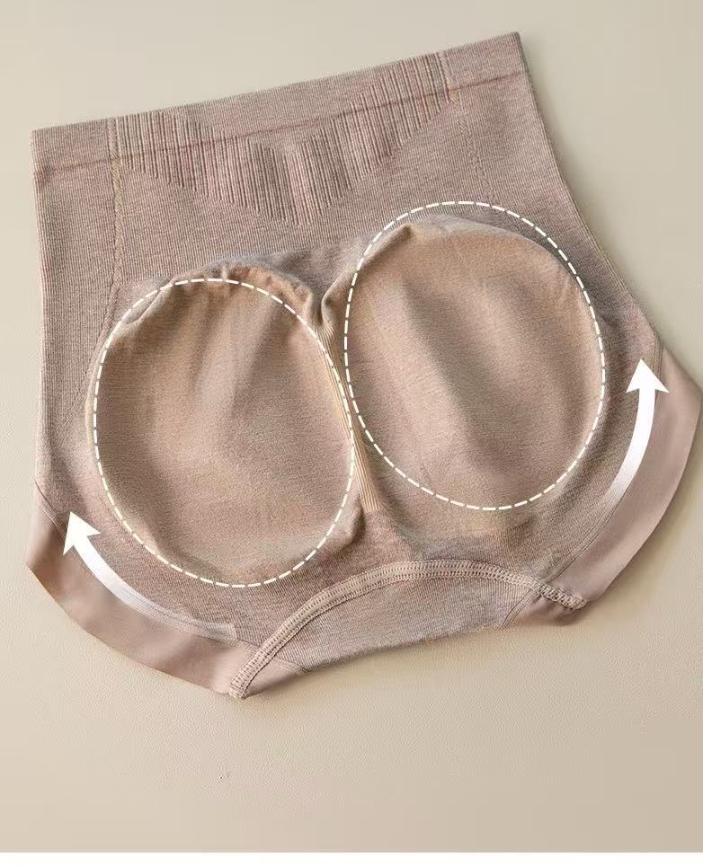 High-Waist Seamless Shaping Panties – Soft Cotton Comfort Tummy Control (MEIZHAI) 3-Pack