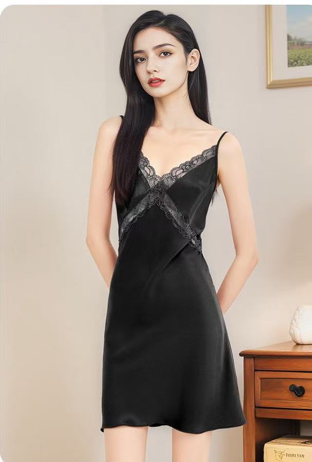 Pure Mulberry Silk Lace Nightdress