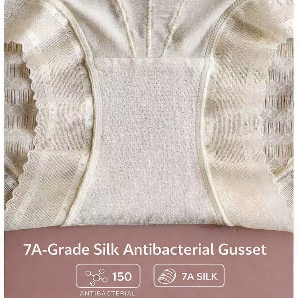 MEIZHAI Hyaluronic Cloud-Feel High-Waist Seamless Briefs(3-Pack)