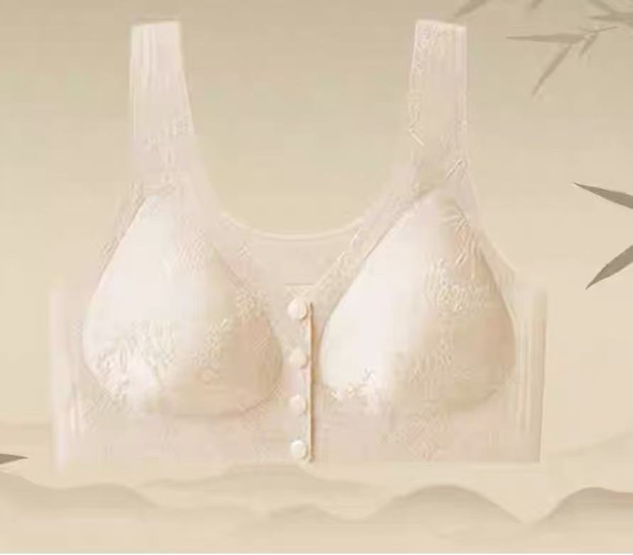 MEIZHAI Front-Closure Wireless Push-Up Bra