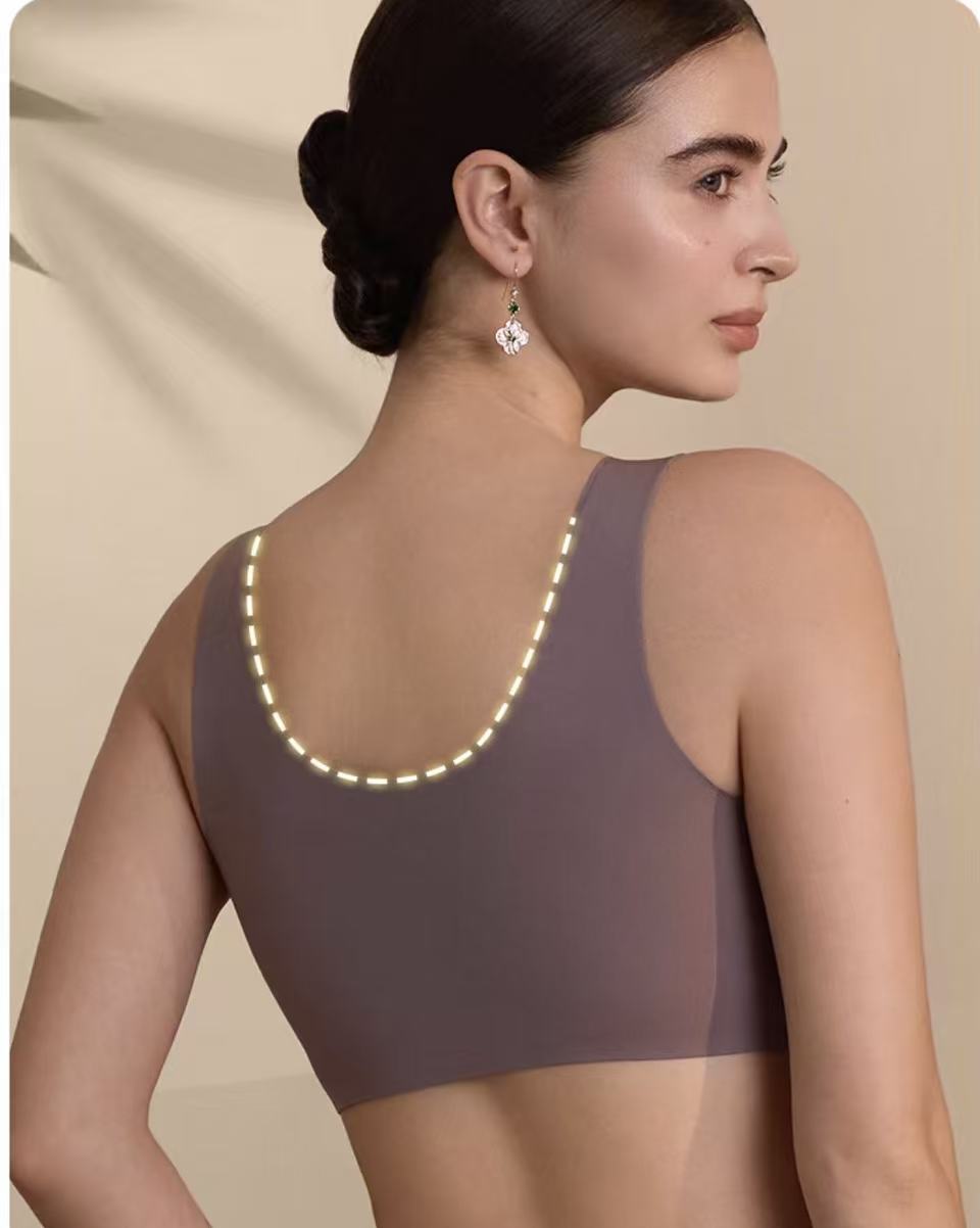 MEIZHAI Front-Closure Wireless Push-Up Bra