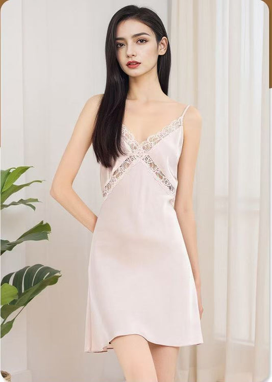 Pure Mulberry Silk Lace Nightdress