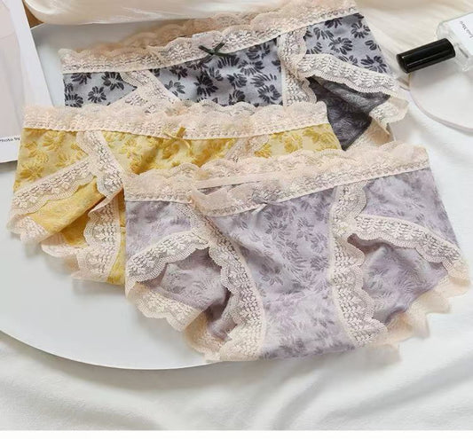 MEIZHAI Lace Women's Briefs(3-Pack)