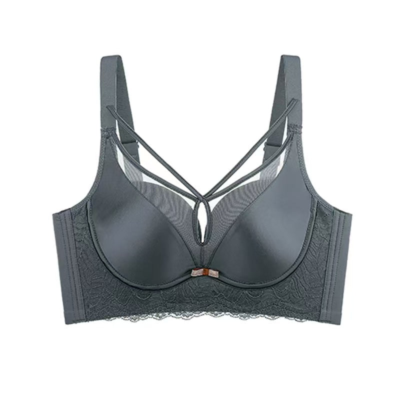 MEIZHAI Wireless Satin Push-Up Bra