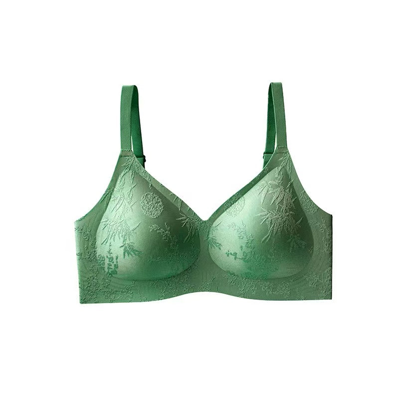 MEIZHAI Wireless Embossed Jacquard Bra