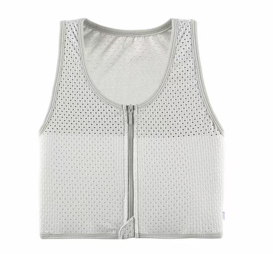 Mesh Graphene Zip Chest Binder | Ultra-Flat & Comfortable