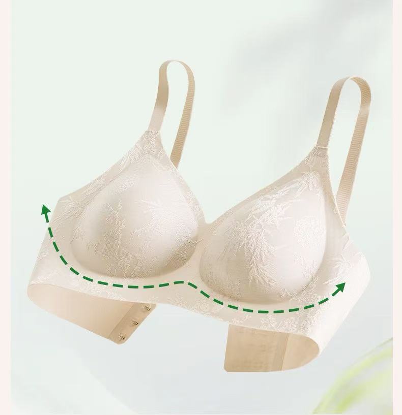 MEIZHAI Wireless Embossed Jacquard Bra