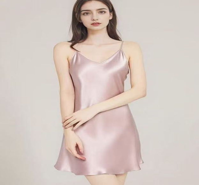 Pure Mulberry Silk V-Neck Cami Nightdress