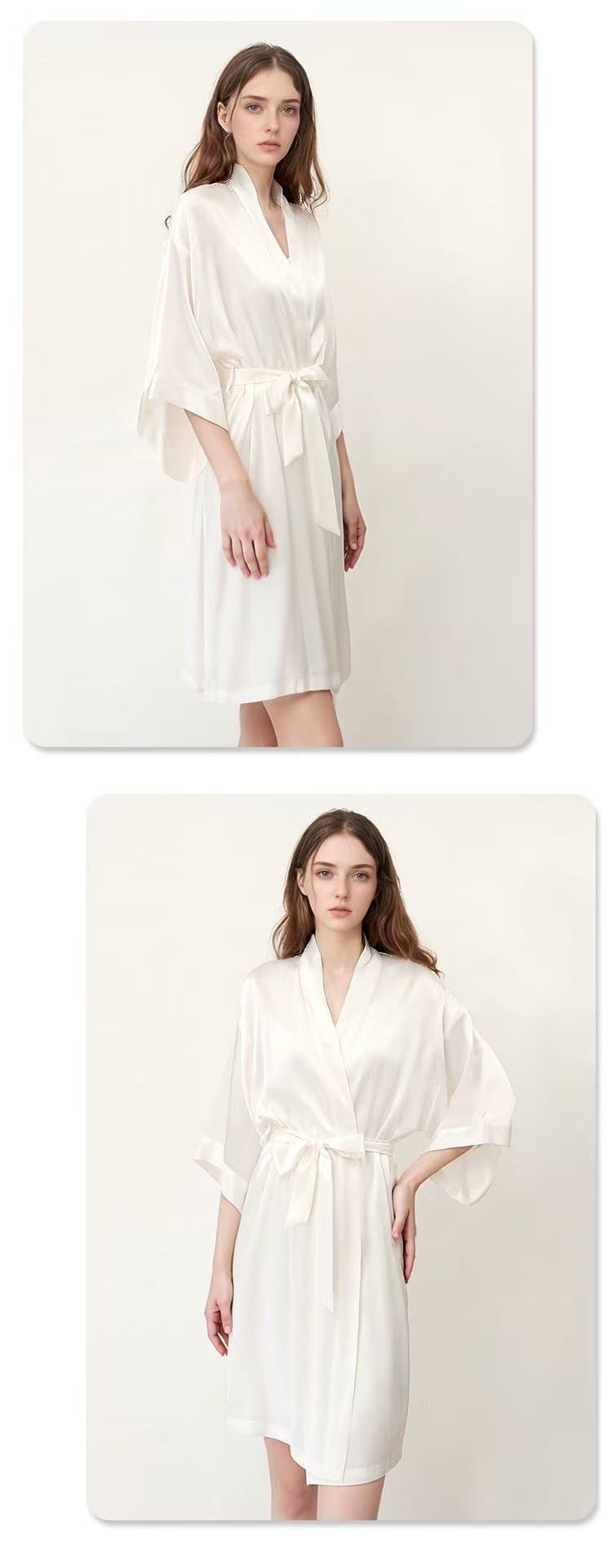 Luxury Pure Mulberry Silk Robe | Elegant Sleepwear for Women