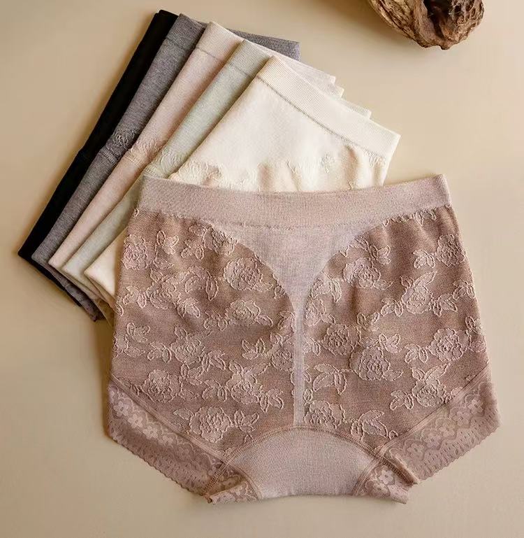 Seamless Jacquard Lace Panties – Soft Comfort Full Coverage (MEIZHAI) 3-Pack