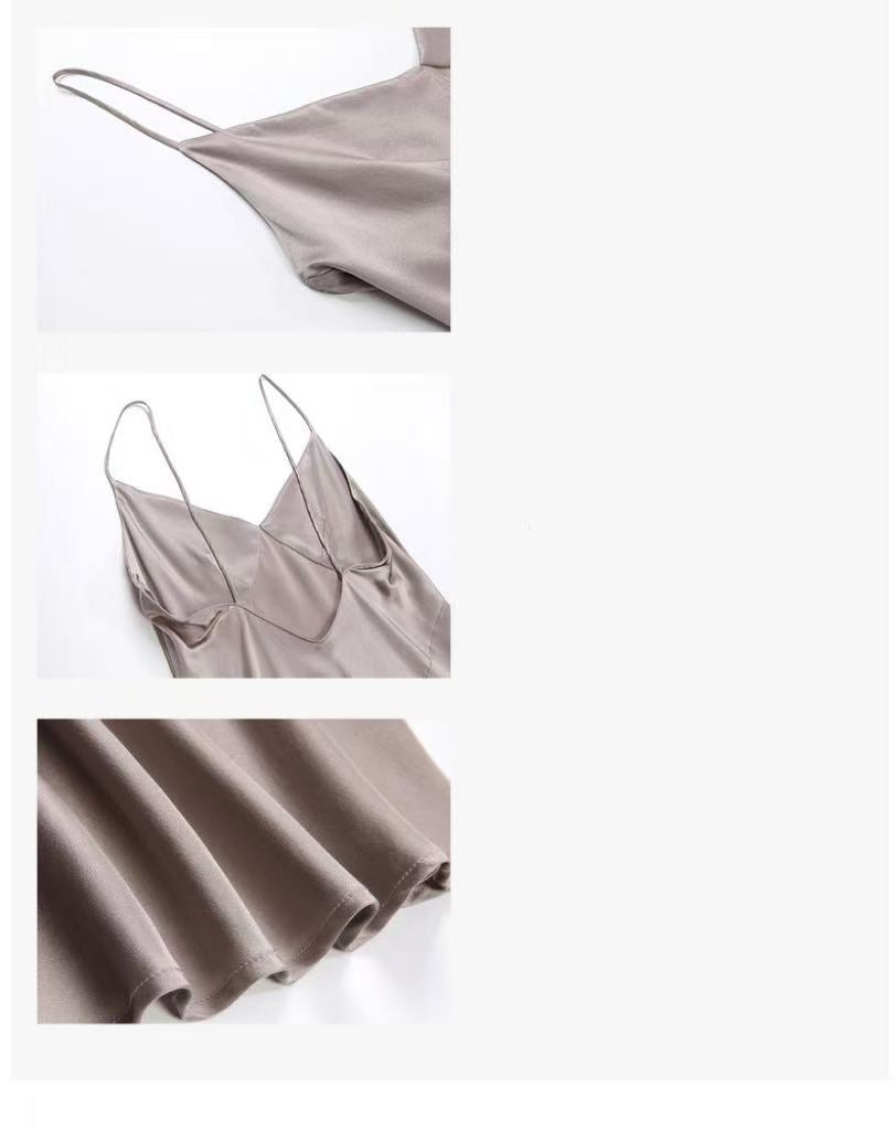 Luxury Pure Mulberry Silk Long Cami Nightdress