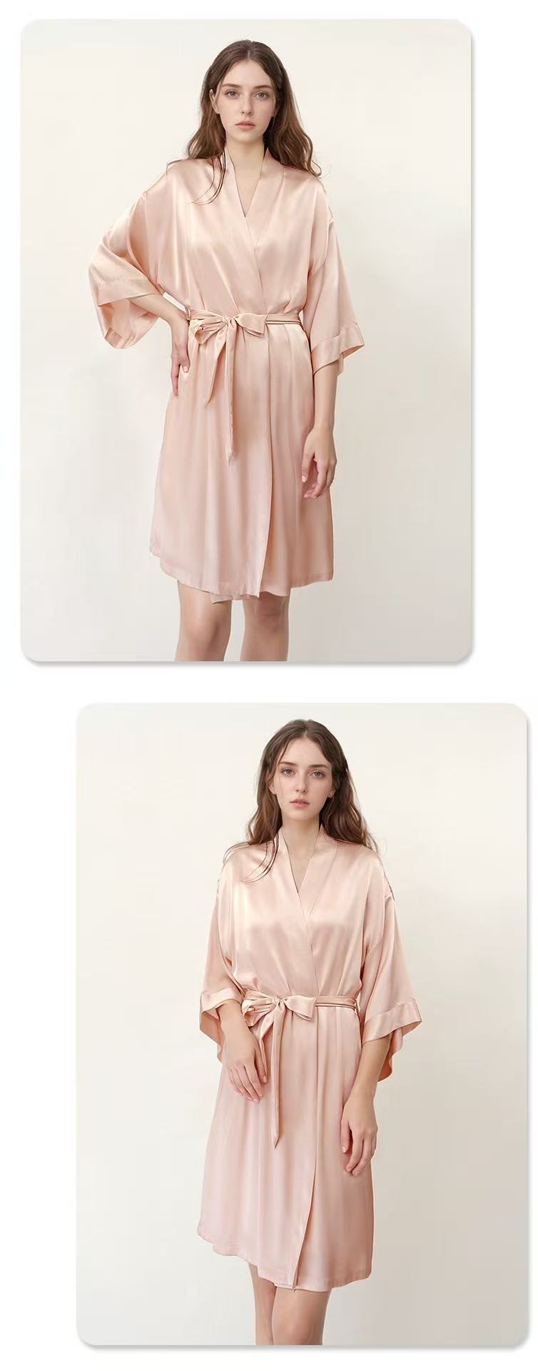 Luxury Pure Mulberry Silk Robe | Elegant Sleepwear for Women