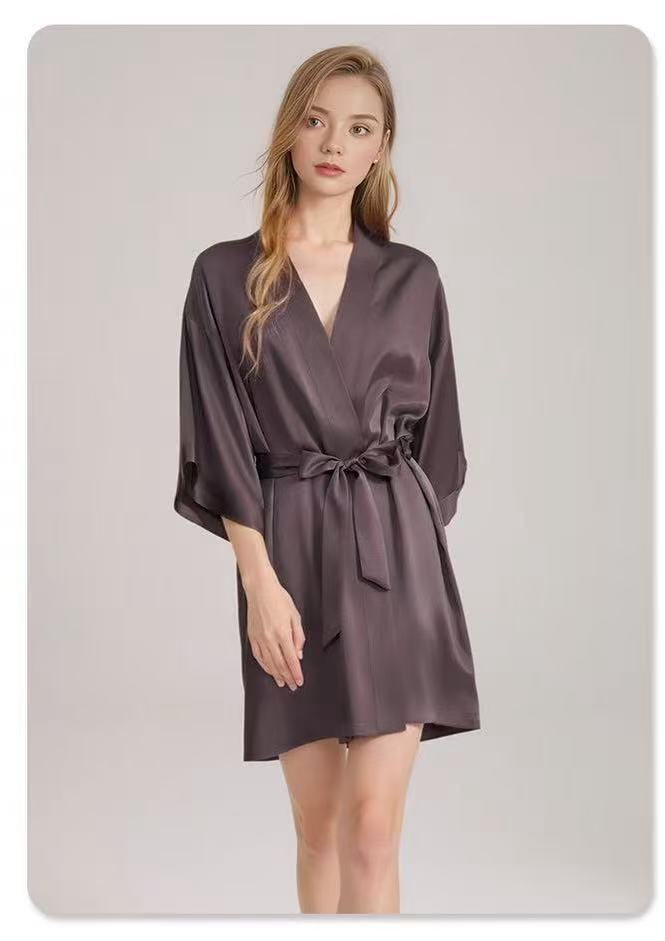 Luxury Pure Mulberry Silk Robe | Elegant Sleepwear for Women