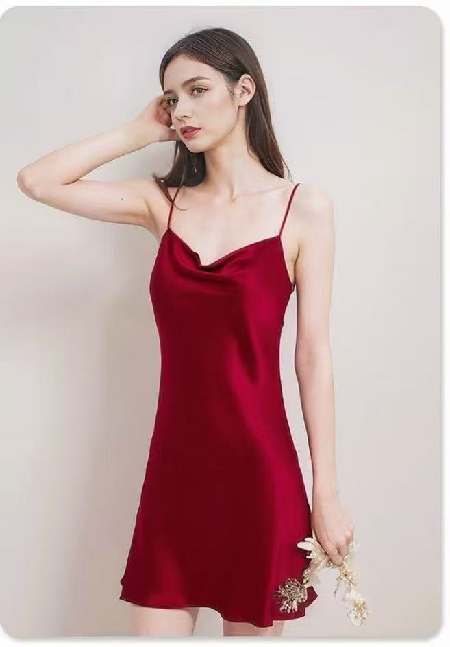 Pure Mulberry Silk V-Neck Cami Nightdress