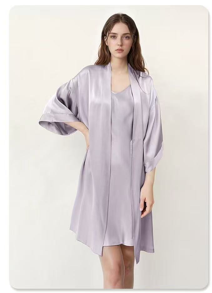 Luxury Pure Mulberry Silk Robe | Elegant Sleepwear for Women
