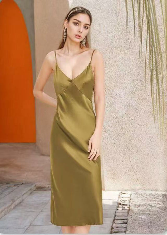 Luxury Pure Mulberry Silk Long Cami Nightdress