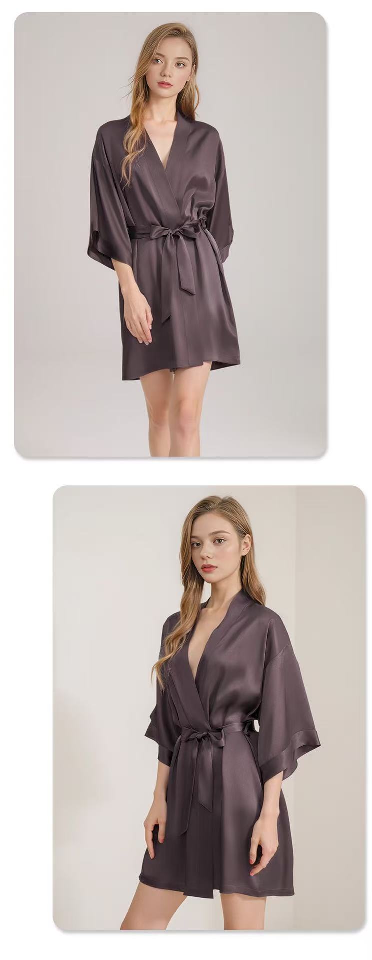 Luxury Pure Mulberry Silk Robe | Elegant Sleepwear for Women