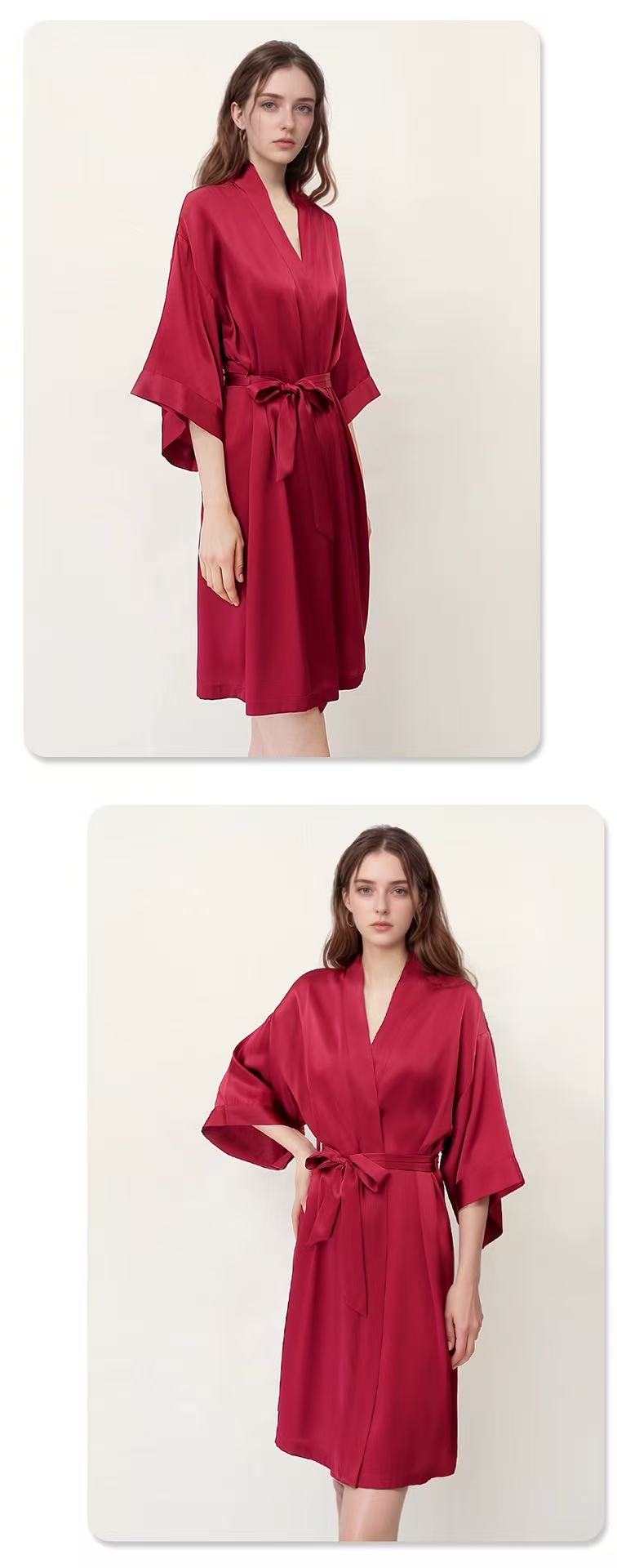 Luxury Pure Mulberry Silk Robe | Elegant Sleepwear for Women