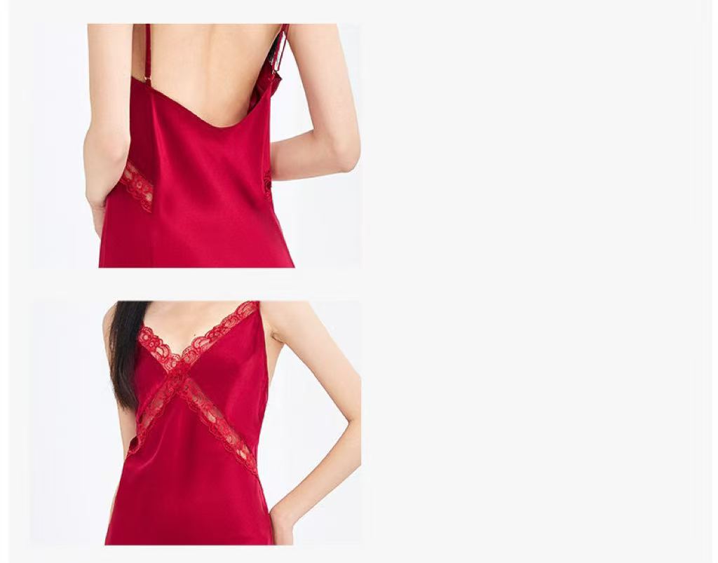 Pure Mulberry Silk Lace Nightdress
