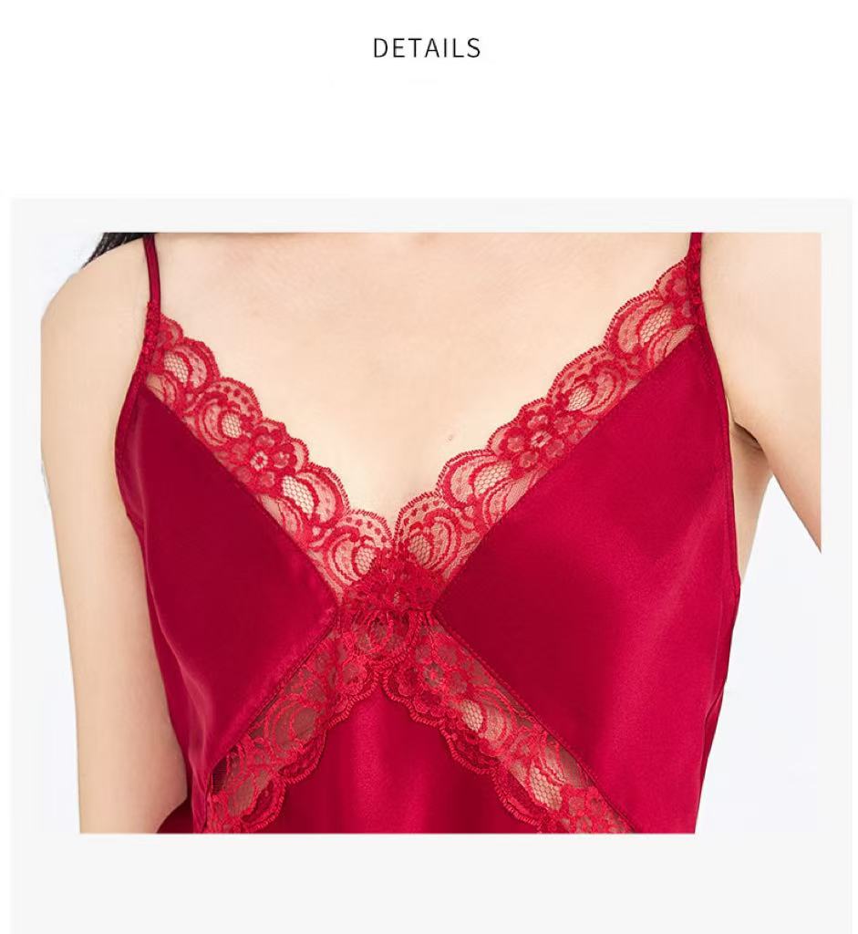 Pure Mulberry Silk Lace Nightdress