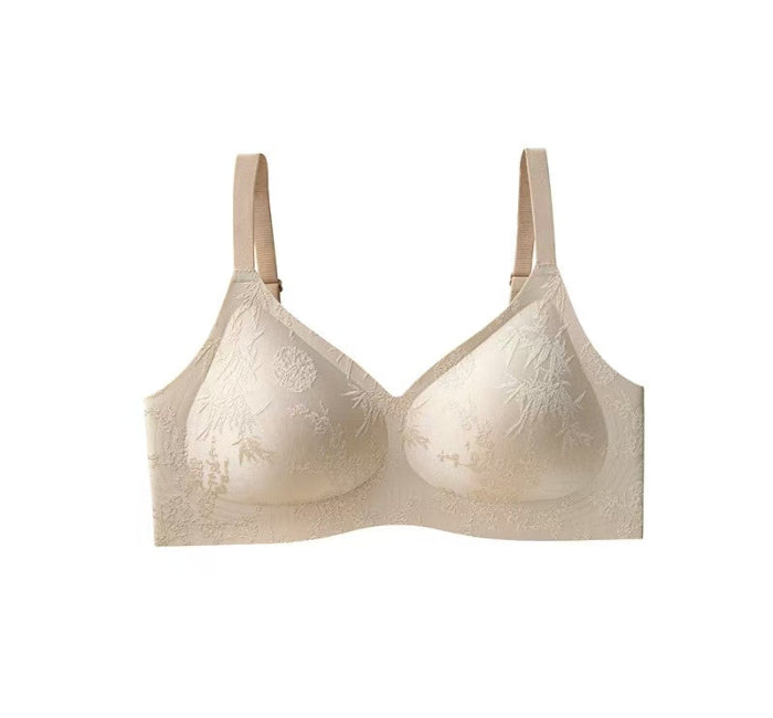 MEIZHAI Wireless Embossed Jacquard Bra